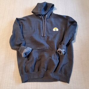 Gray Hoodie Rainbow Chanbee Appliqu